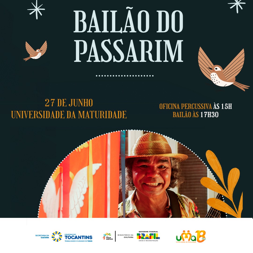 Projeto Bailão do Passarim encerra temporada com oficina musical e baile dançante para idosos